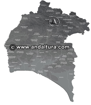 Mapa de los Pueblos de la Provincia de Huelva: Acceso a los Contenidos
