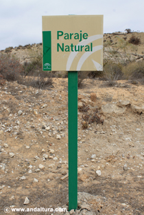 Cartel del Paraje Natural Karst en yesos de Sorbas