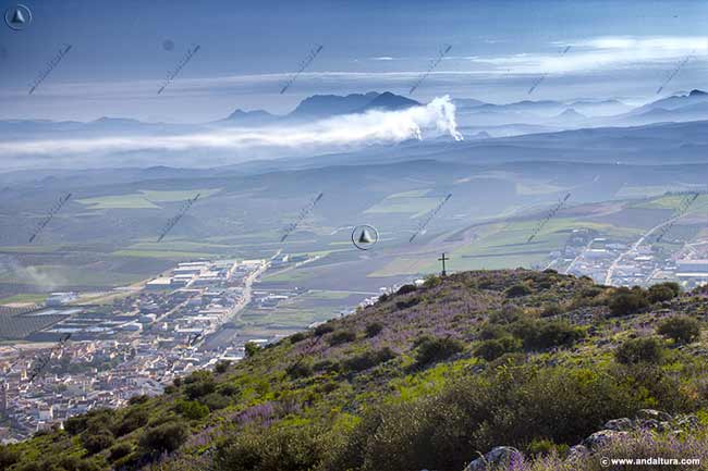 Como llegar a Alameda, vista desde el Mirador de la Sierra de la Camorra