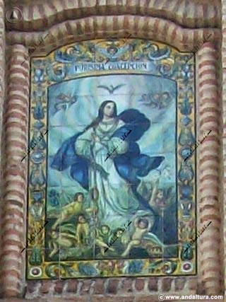 Detalle cerámico de la Iglesia de la Virgen de la Inmaculada de la Concepción de Alameda