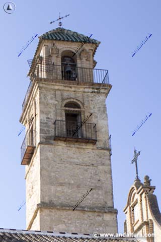 Detalle de la Torre de la Iglesia de la Virgen de la Inmaculada de la Concepción de Alameda