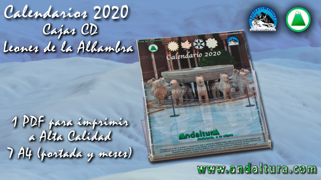 Anuncio Calendarios cajas CD de la Alhambra y el Generalife de Andaltura