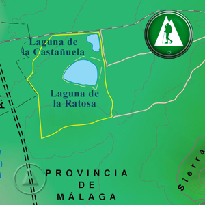 Accesos - como llegar - a La Laguna de la Ratosa: Recorte Mapa Cartográfico