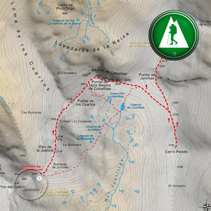Ruta Collado de las Buitreras - Picón de Jérez - Integral de Sierra Nevada: Recorte Mapa Cartográfico
