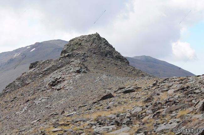 Antecima de la Loma de Cuerda Alta, al fondo el Pico del Tajo de los Machos