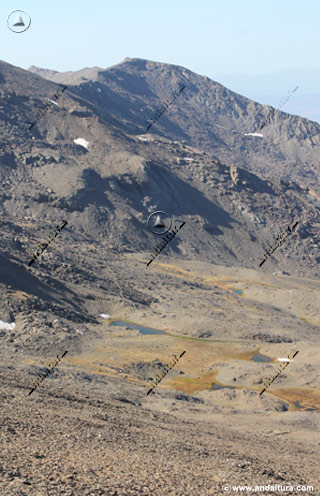 Lagunillos de la Virgen, al fondo el Tozal del Cartujo y Cerro del Caballo