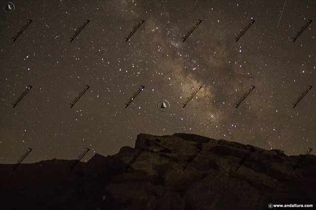 Noche astronómica en Sierra Nevada - Vía Láctea sobre el Veleta - Astronomía en Sierra Nevada