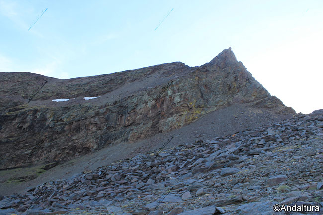 Puntal y Tajos del Goterón desde la cuenca glaciar de las Lagunas de las Calderetas