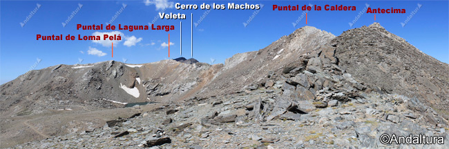Panorámicas de los Tresmiles de Sierra Nevada desde Collado del Ciervo o del Mulhacén - Ruta Integral de Sierra Nevada