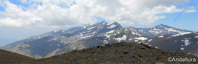 Tresmiles y Colosos de Sierra Nevada desde Cerro Pelado