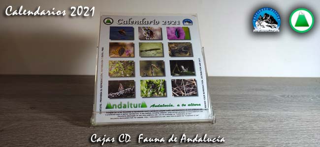 Calendarios 2021 para Cajas CD de Fauna de Andalucía