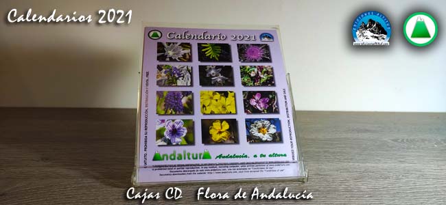 Calendarios 2021 para Cajas CD de Flora de Andalucía