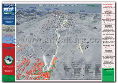 Mapa de Pistas de la Estación de Esquí Sierra Nevada. Temporada 2013 - 2014
