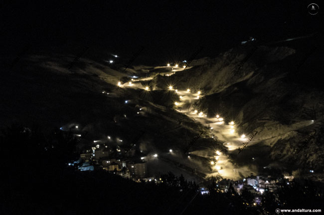 Esquí Nocturno en Sierra Nevada, Área Río Monachil