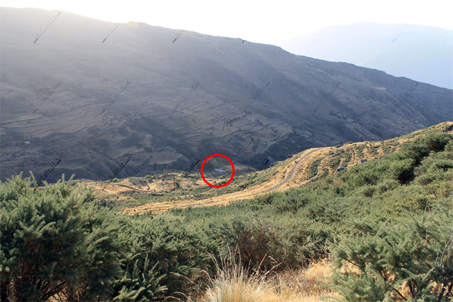 Situación del Refugio Casas de Tello - Rutas de Senderismo por el Gran Recorrido GR 240 Sendero Sulayr- Alpujarra -l Valle de Lanjarón - Sierra Nevada