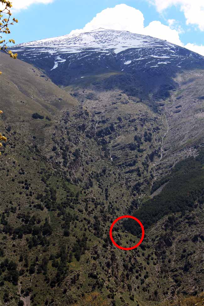 Situación del Refugio El Aceral y deshielo en los arroyos - Rutas de Senderismo por Güéjar Sierra