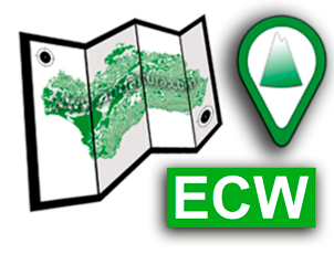 Icono de la Descarga de Archivos ECW de los Mapas Topográficos georefenciados de la Ruta Medieval Alpujarra - Mapa archivos ECW Pequeño Recorrido PR-A 299