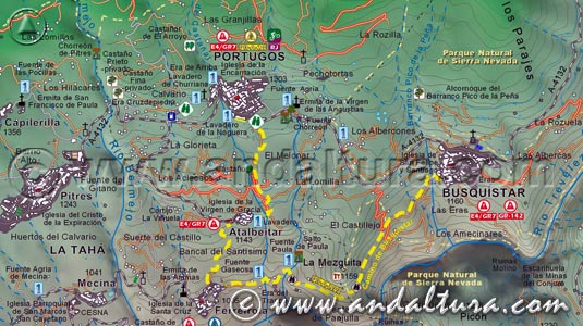 Acceso a los Mapas Cartográficos de la Ruta Medieval por la Alpujarra