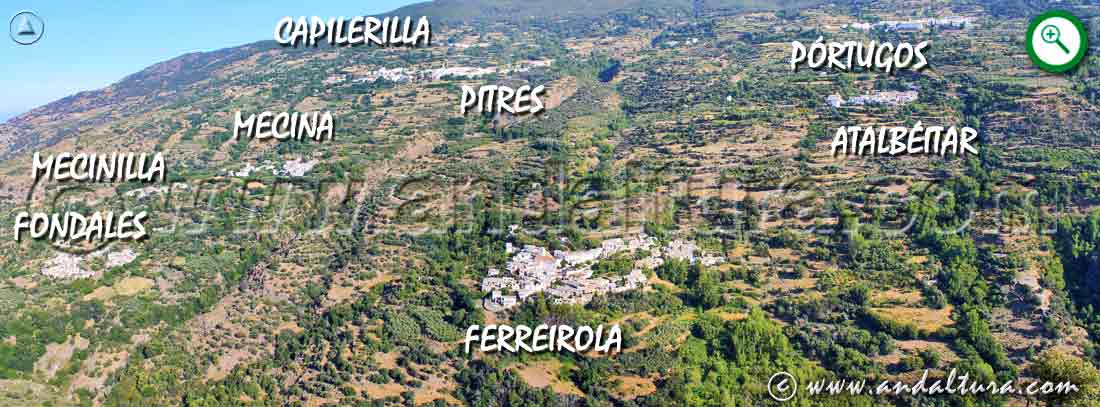 Municipios de la Taha y localidad de Pórtugos