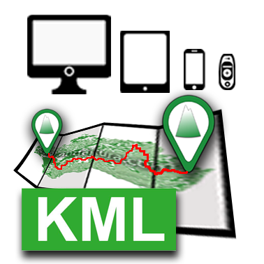 Icono para acceder a las Descargas de los Archivos KML de los Track y Waypoint de las Rutas de Senderismo por Andalucía de Andaltura