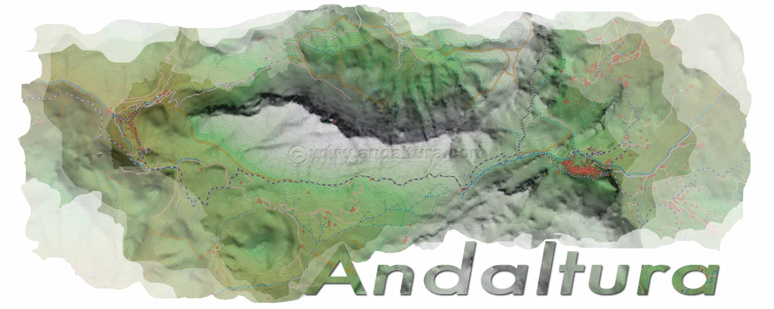 Cabecera Mapa Plano virtual Sierra de Grazalema - Tambor del Llano plagia a Andaltura