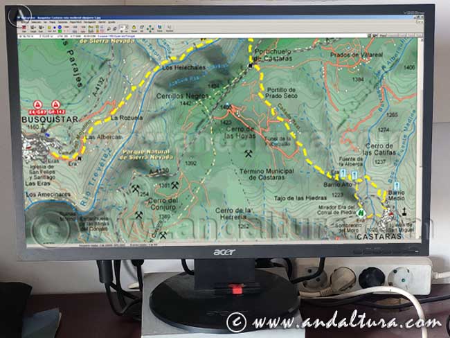 Descarga de los Mapas de Senderismo de la Ruta Medieval por la Alpujarra en formato MAP para ordenadores y Oziexplorer