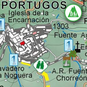 Ruta Senderismo Pórtugos - Busquístar: Recorte Mapa Cartográfico