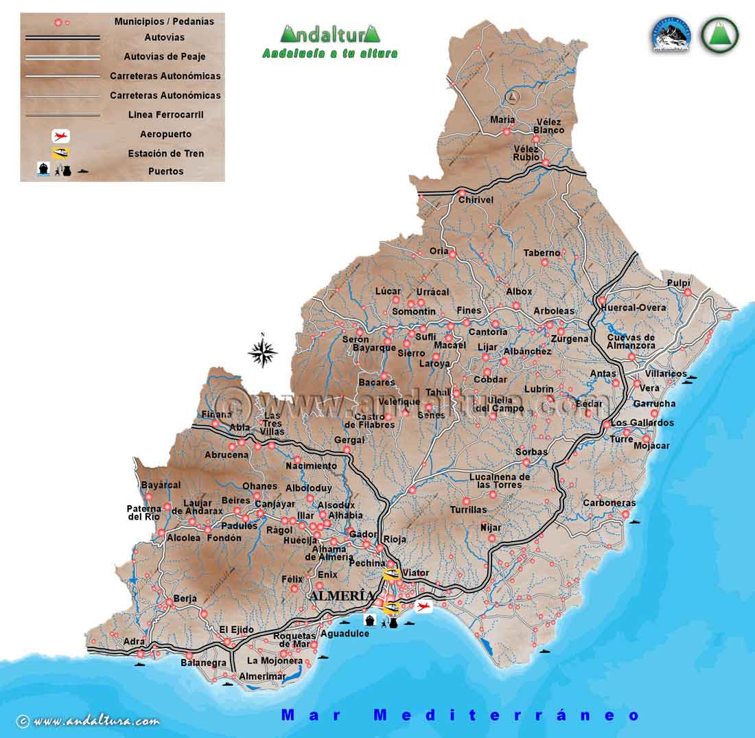 Mapa de la Provincia de Almería