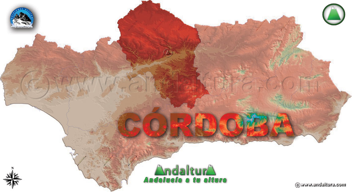 Provincia de Córdoba: Mapa de Situación en Andalucía