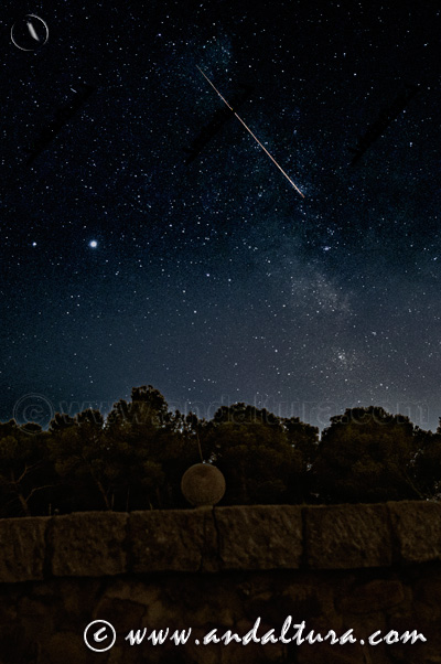 Estrellas fugaces en el Parque Periurbano Dehesa del Generalife - Reloj del Sol - Llano de la perdiz
