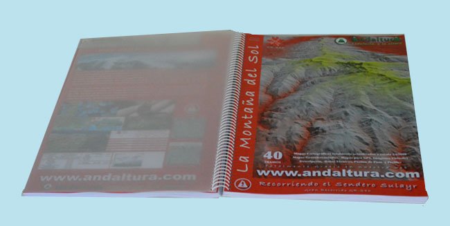 Portada de la Topoguía La Montaña del Sol del Gran Recorrido GR 240 Sendero Sulayr de Andalutra - 40 Tramos con Mapas Topográficos a escala 1:25000