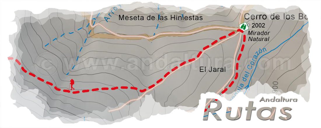 Cabecera del Mapa del Gran Recorrido GR 240 Sendero Sulayr del Tramo por Sierra Nevada Loma de Enmedio - Loma del Espino
