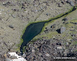 Lagunillo Misterioso desde la Integral de Sierra Nevada