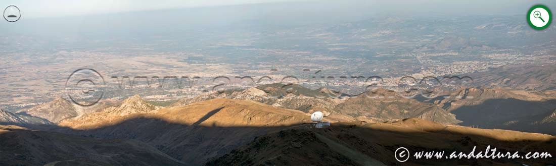 Imagen para ampliar de la Vega de Granada, los Alayos, el Trevenque desde la Integral de Sierra Nevada