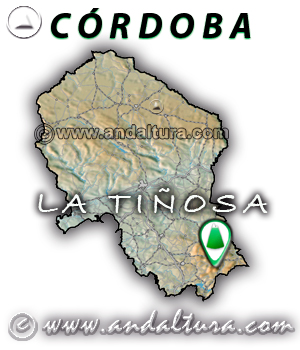 Mapa de situación de La Tiñosa - Córdoba -