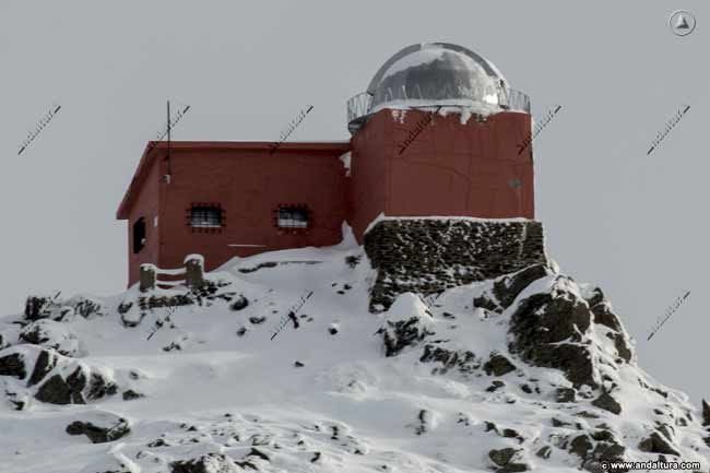 Antiguo Observatorio Mojón del Trigo en invierno