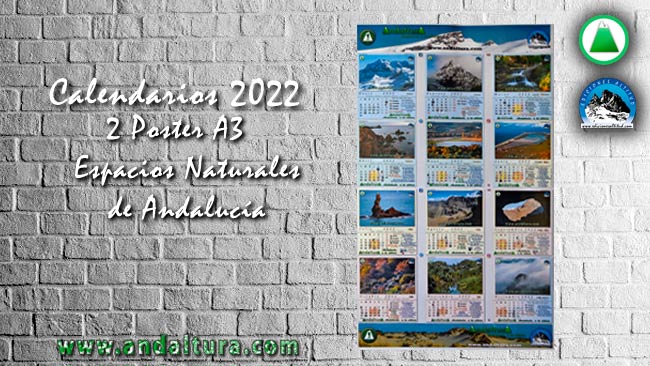 Modelos de Calendarios en formato A3 de Andaltura de Espacios Naturales de Andalucía
