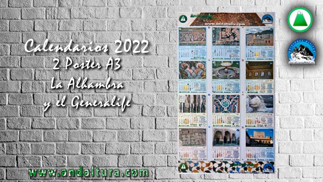 Modelos de Calendarios en formato A3 de Andaltura de la Alhambra y el Generalife