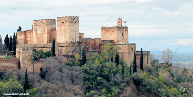La Alcazaba de la Alhambra desde el Mirador de la Vereda de Enmedio del Sacromonte