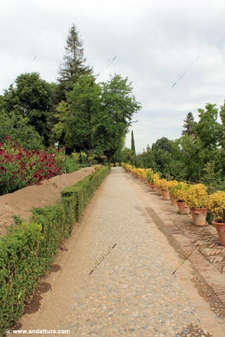 Camino de las Torres en el Partal de la Alhambra