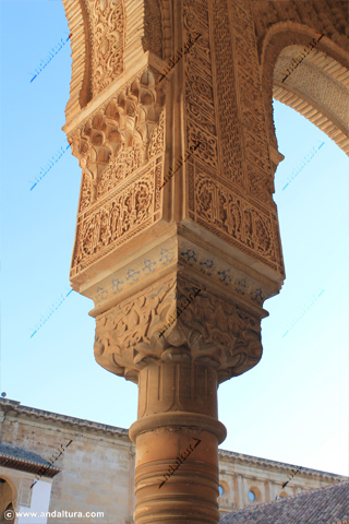 Planos de Yeserías en las columnas del Palacio de Comares