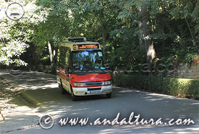 Accesos y como llegar a la Alhambra en autobús