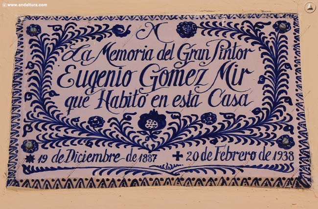 Placa Conmemorativa de la Alhambra a Eugenio Gomer Mir