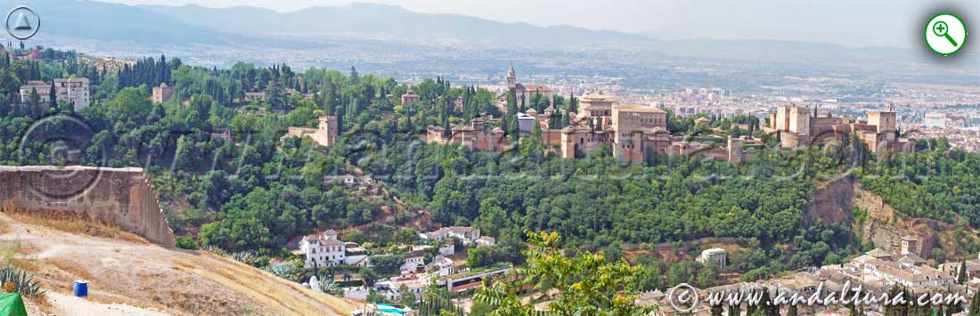 La Alhambra y el Generalife desde el Mirador de San Miguel Alto
