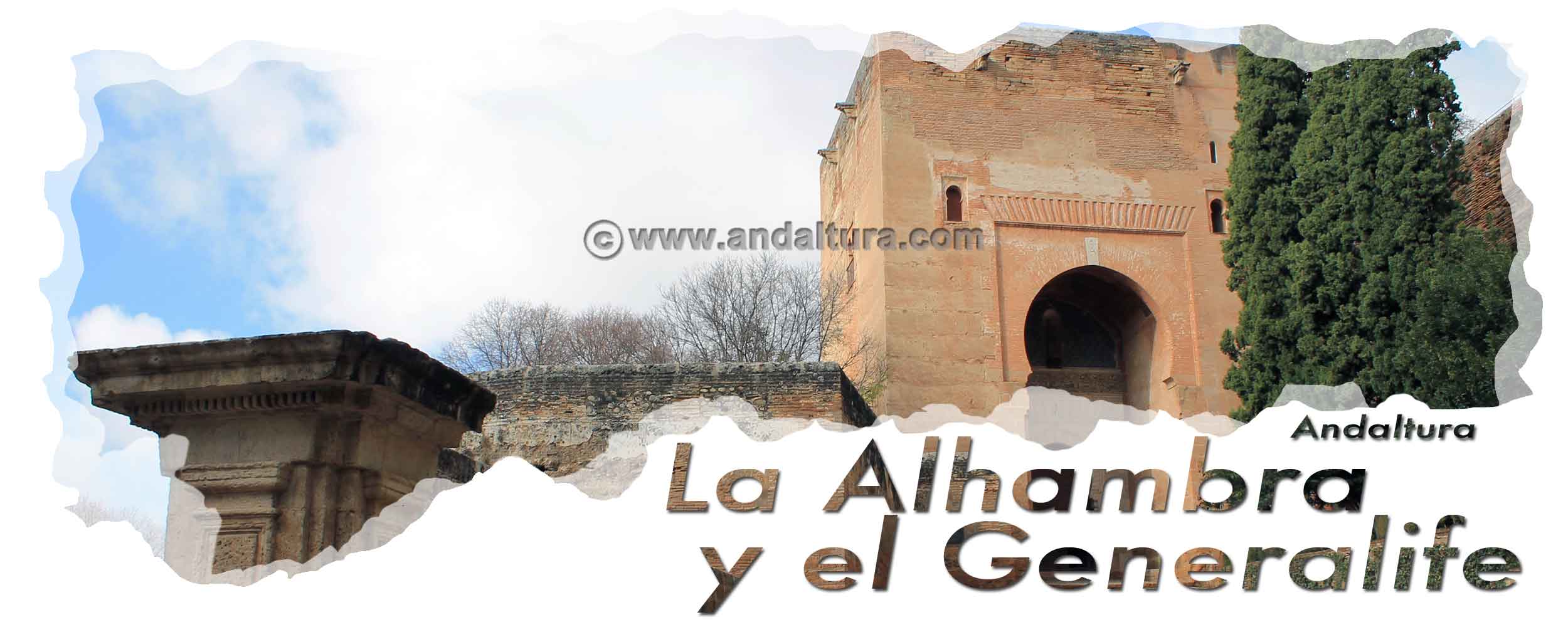 Puerta y Torre de la Justicia - Cabecera vistas de la Alhambra desde el Mirador de la Rauda