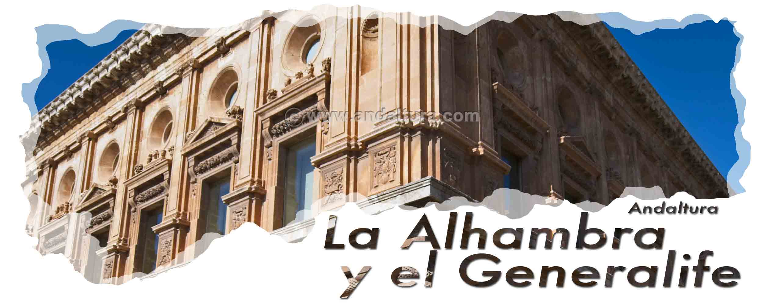 Cabecera Yeserías de la Torre de Ismail en el Palacio del Generalife - Detalle fachada del Palacio de Carlos V de la Alhambra