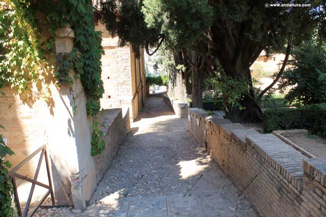 Calle Real donde se puede ver la Puerta de la Rauda