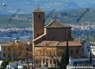 Iglesia de San Cristóbal desde la Torre de la Vela de la Alhambra