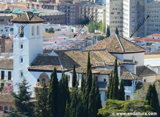 Iglesia de San Miguel Bajo desde la Torre de la Vela de la Alhambra