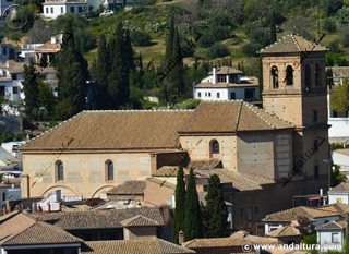 Iglesia de San Salvador desde la Torre de la Vela de la Alhambra